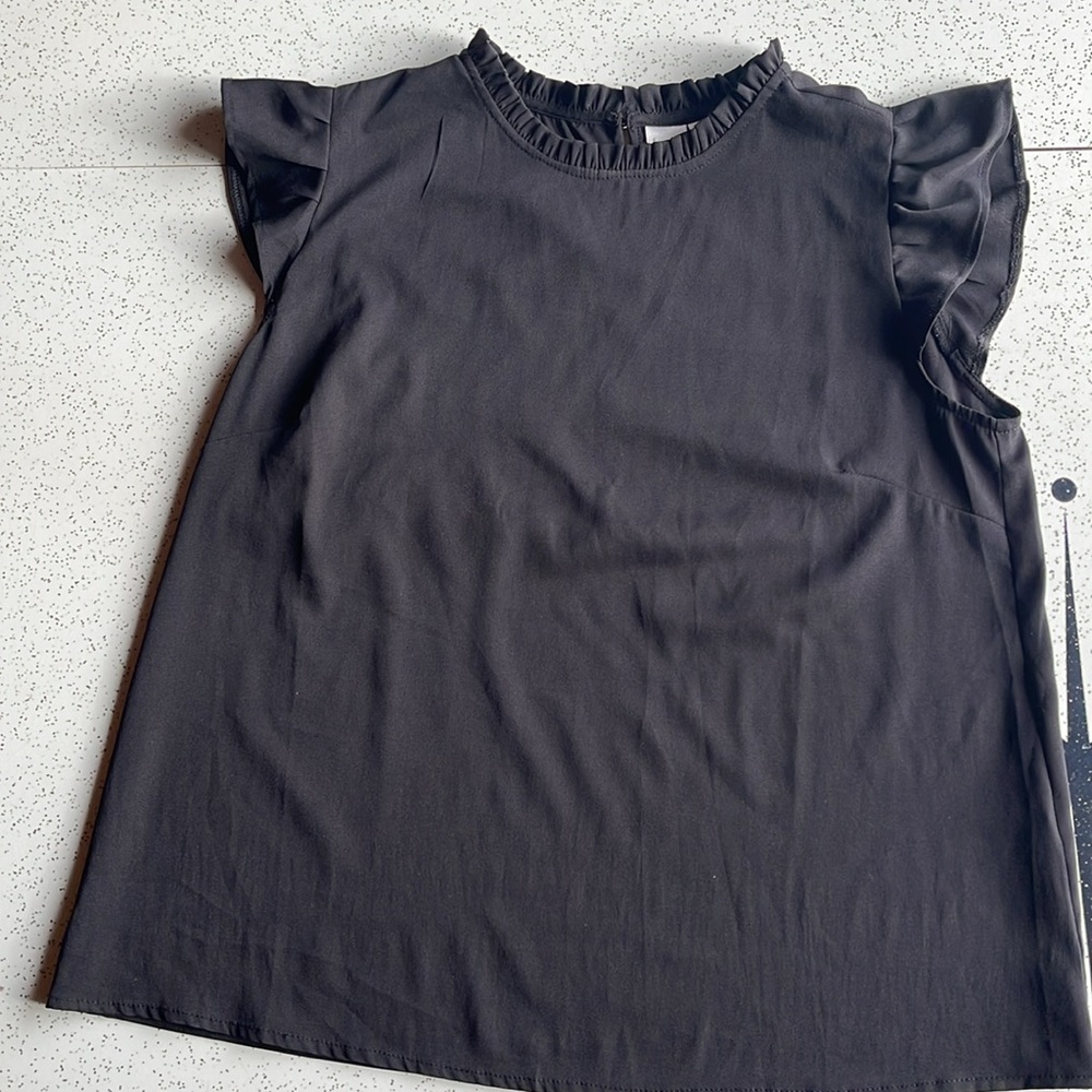 Puff Sleeve Ruffle Neck Blouse - Picture 3 of 7